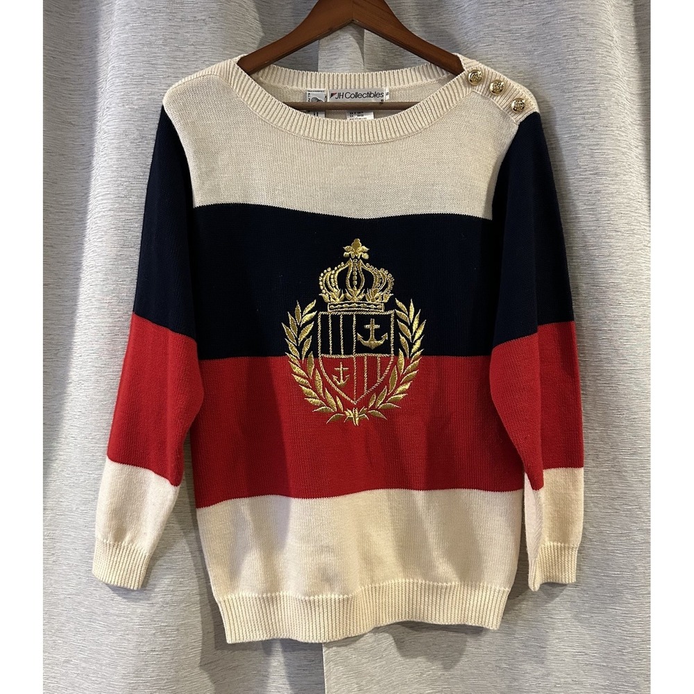 Vintage J. H. Collectibles Wool Sweater‎ Crest Crown Size Small
